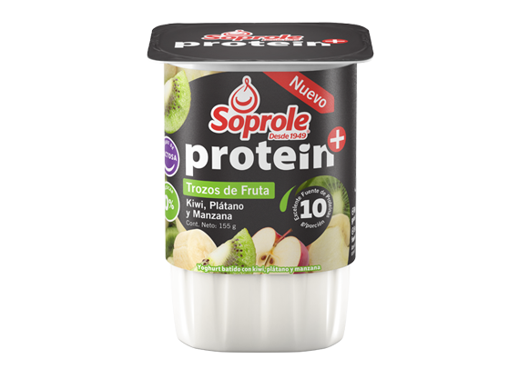 Yoghurt Protein+ Trozos Kiwi, Manzana, Plátano 155g
